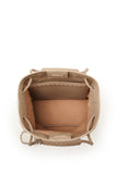 Elegant Bamboo Weaving Leather Bucket Bag