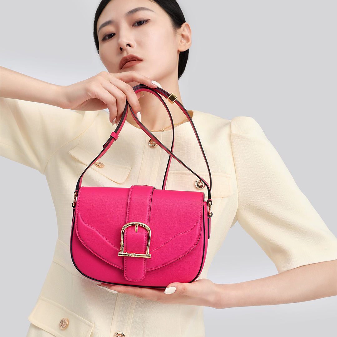 Christian Dior Leather Saddle Bag - Pink Shoulder Bags, Handbags